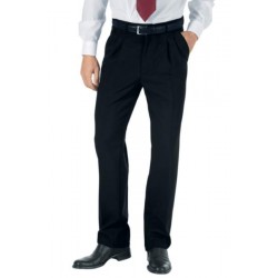 PANTALONE con pinces lana/pol